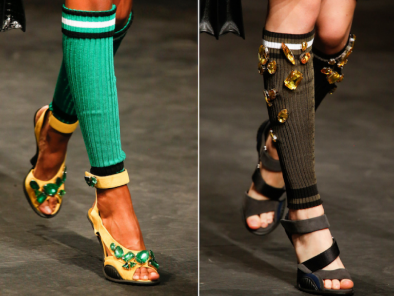Tricky Trend. Rocking Socks with Sandals